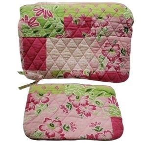 Tanya Lee design makeup bags pink‎ green